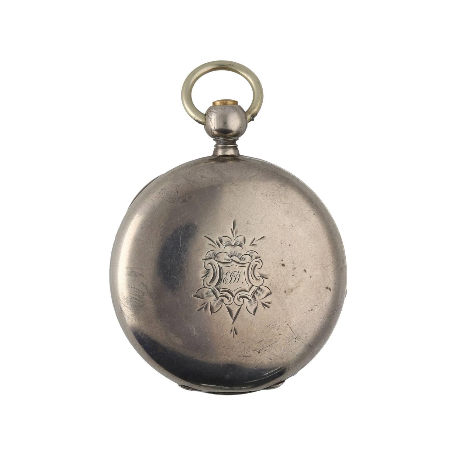 Early American Waltham 'P.S. Bartlett' lever hunter pocket watch, circa 1864, serial no. 148734, - Image 4 of 5