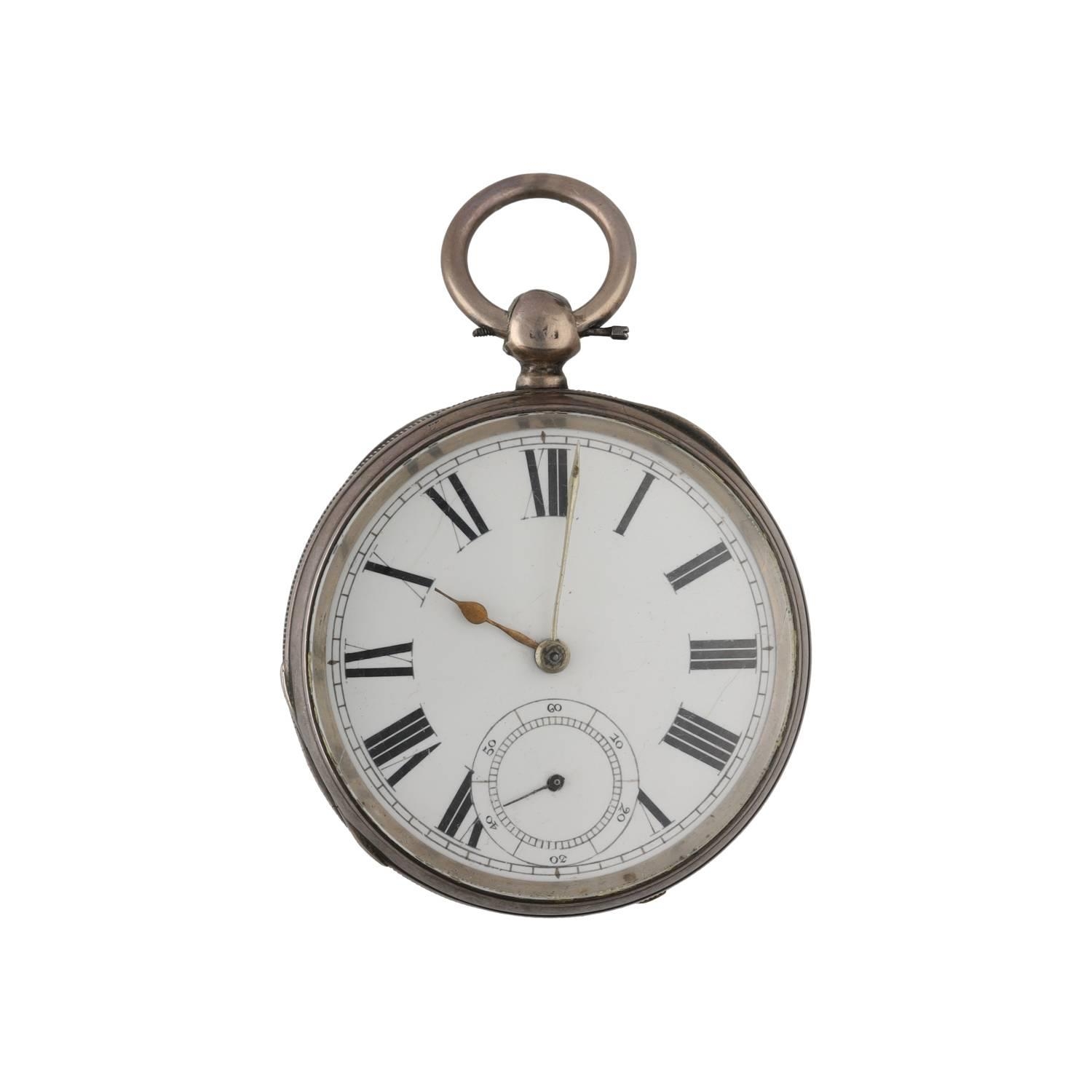 American Waltham silver lever pocket watch, circa 1884, serial no. 2355992, signed movement with