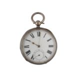 American Waltham silver lever pocket watch, circa 1884, serial no. 2355992, signed movement with