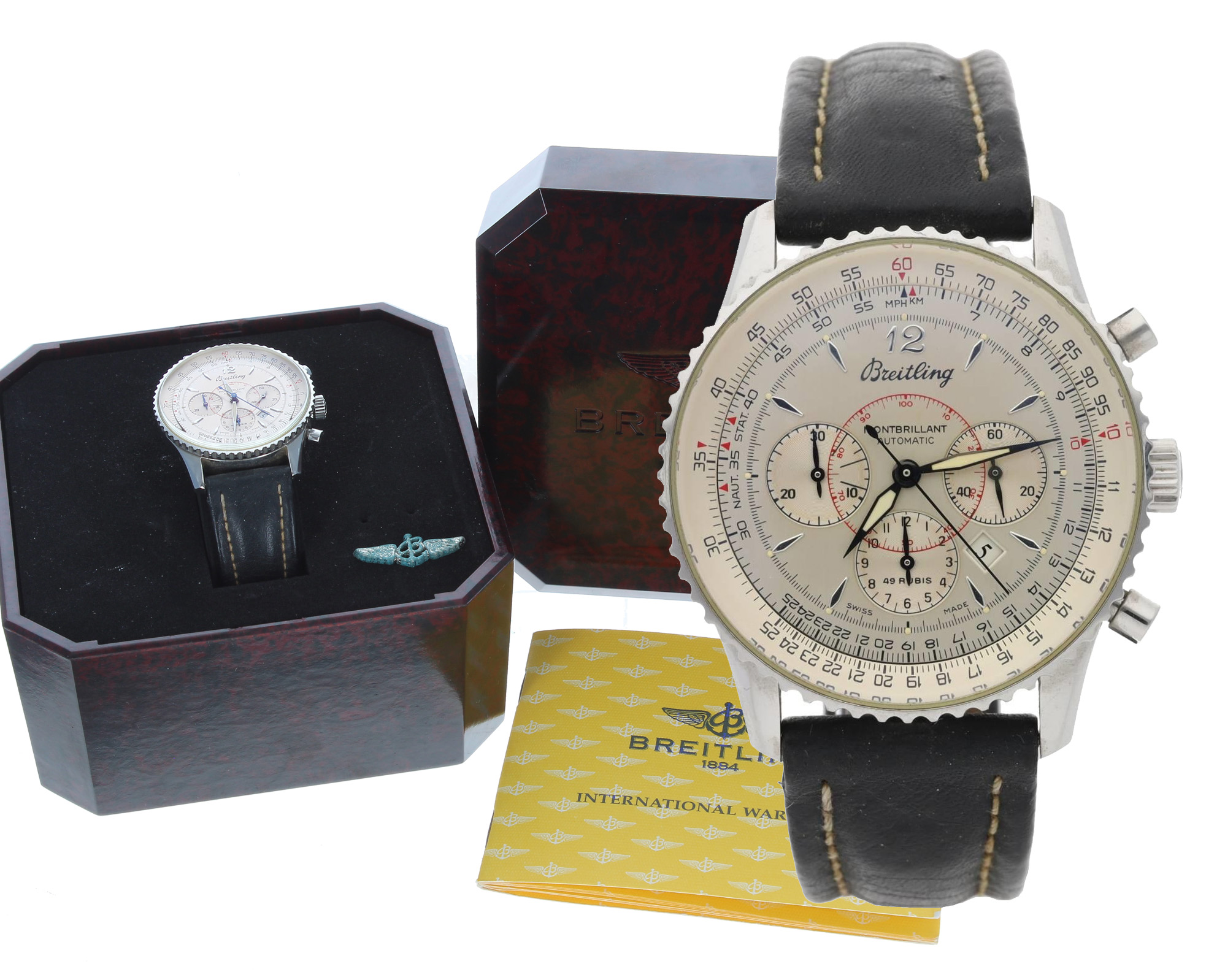 Breitling Navitimer Montbrilliant Chronograph automatic stainless steel gentleman's wristwatch,