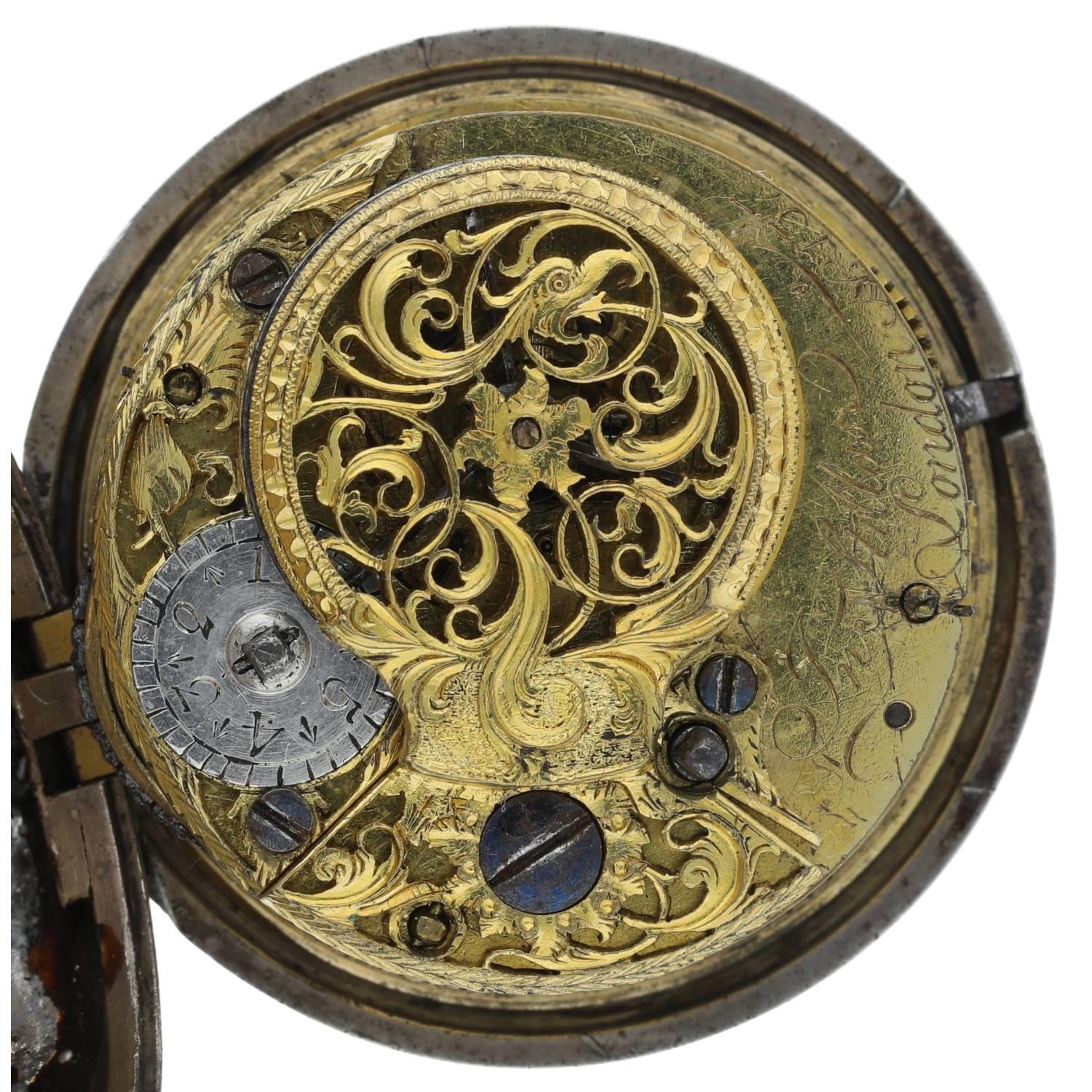 Jno. Stillas, London - English 18th century silver pair cased verge pocket watch, London 1771, - Bild 4 aus 10