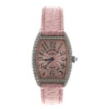 Franck Muller Curvex stainless steel lady's wristwatch, reference no. 1752 QZ D, serial no. 23x,