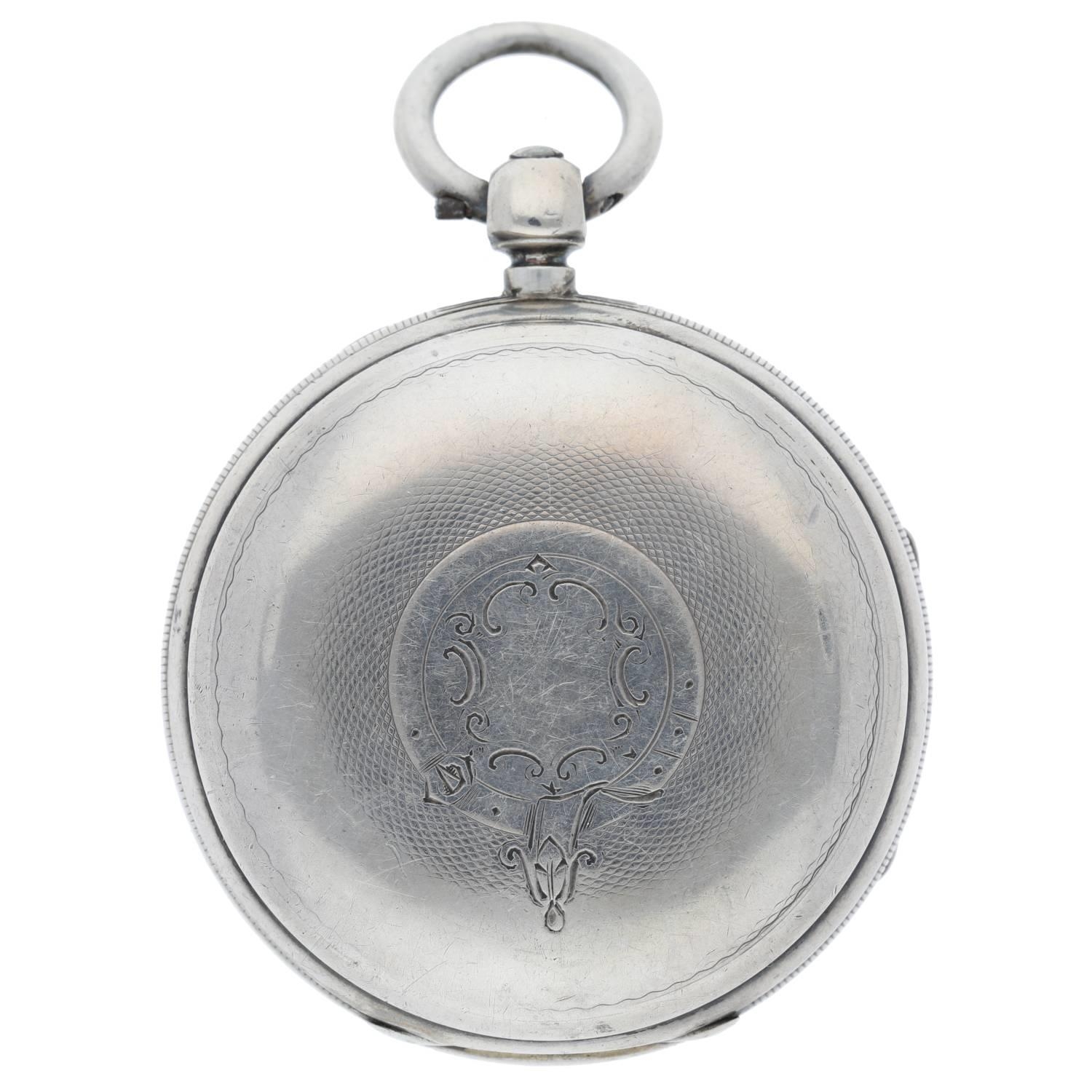 D. Hill, Kirbymoorside - late Victorian silver fusee lever pocket watch, Chester 1890, signed - Bild 3 aus 3