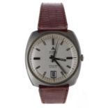 Cyma by Synchron Navystar automatic stainless steel gentleman's wristwatch, circular silvered