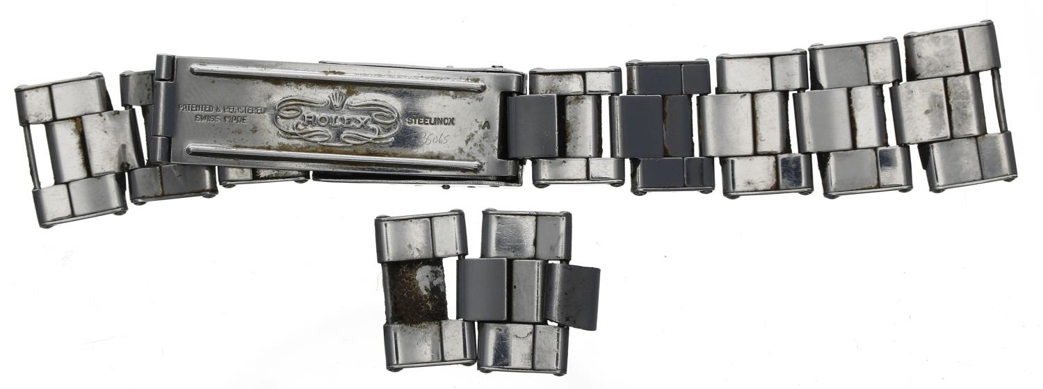 Rolex - Rolex Oyster rivetted wristwatch bracelet for repair, dated 'A' (1976), 5.25'' long (no - Image 2 of 2