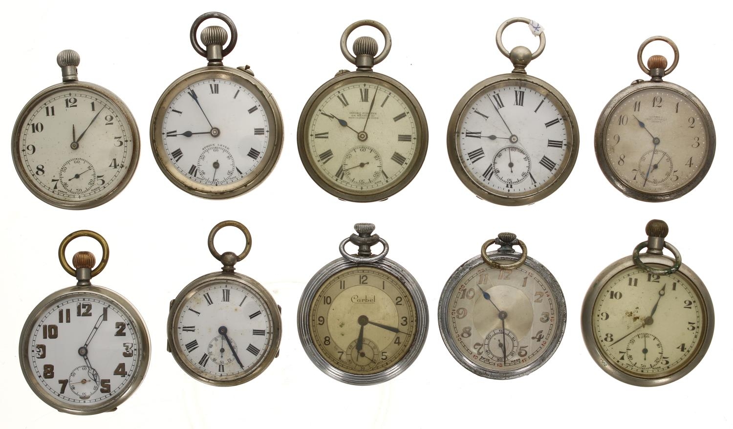 Ten assorted pocket watches (10)