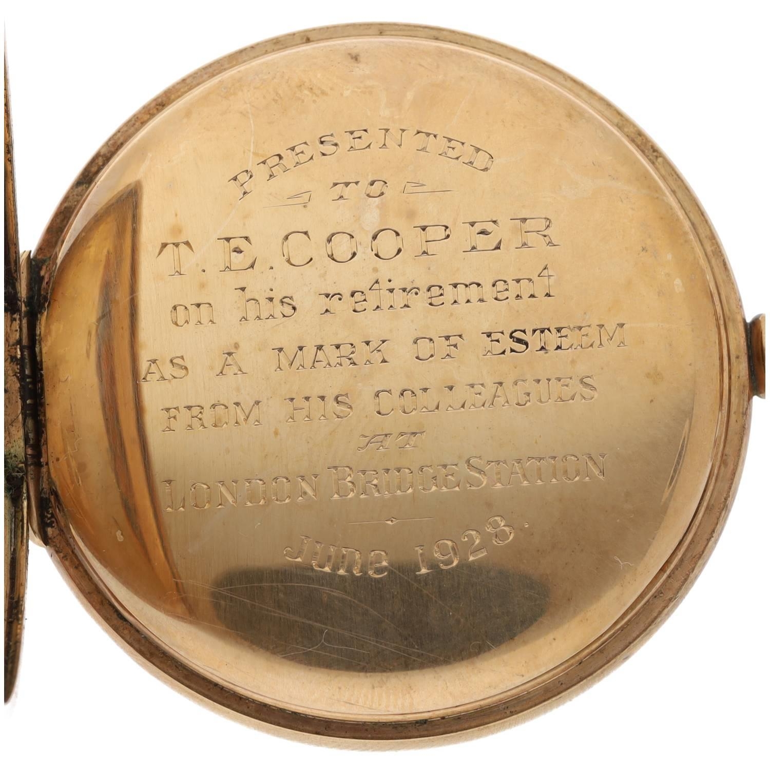 Admiral - Swiss 9ct lever pocket watch, Birmingham 1928, Swiss ref. 999 movement, Roman numeral dial - Image 4 of 5