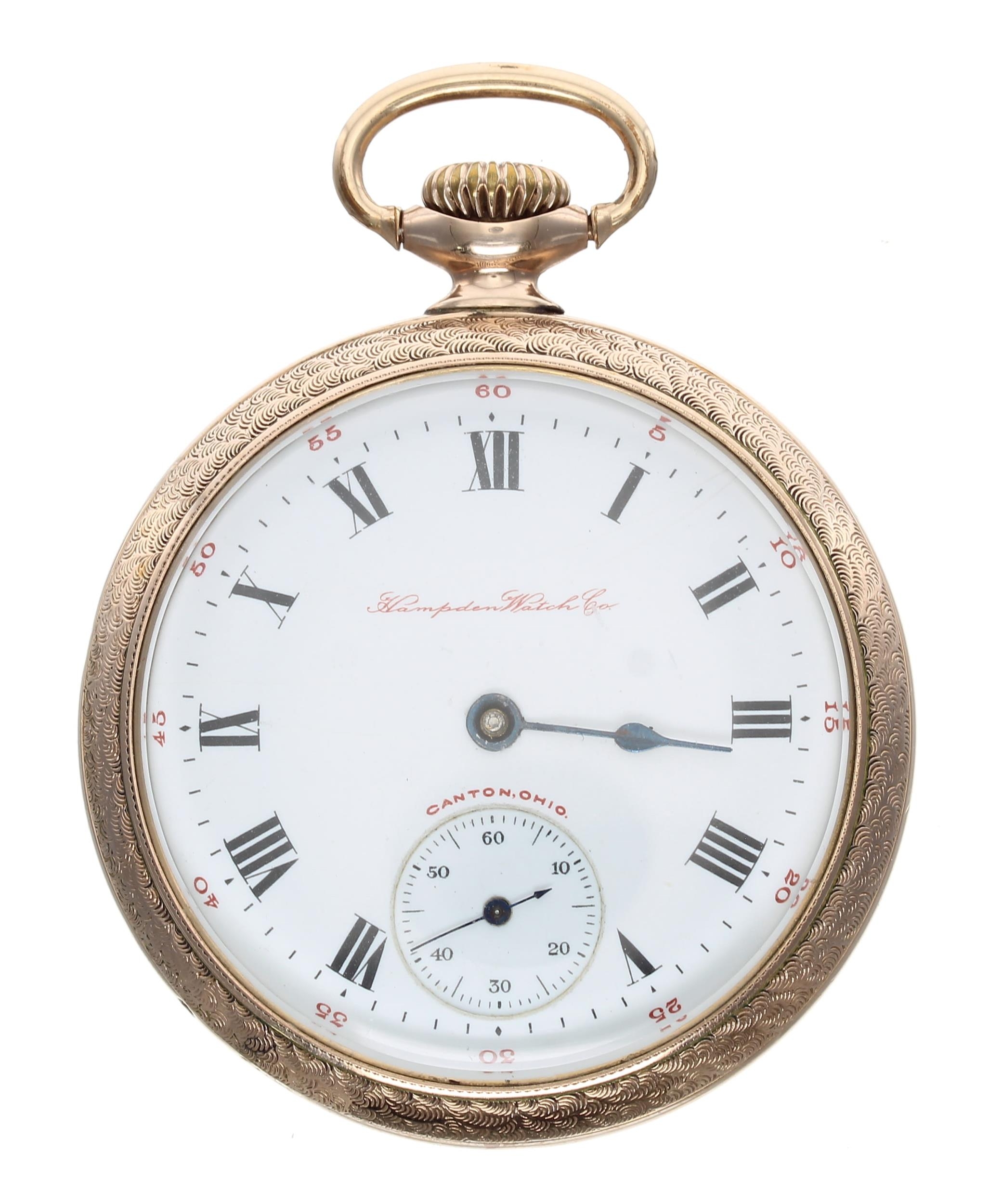 Hampden Watch Co. gold plated lever set pocket watch, circa 1905, signed 23 jewel adjusted to five - Image 2 of 4