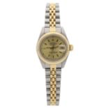 Rolex Oyster Perpetual Datejust gold and stainless steel lady's wristwatch, reference no. 69173,