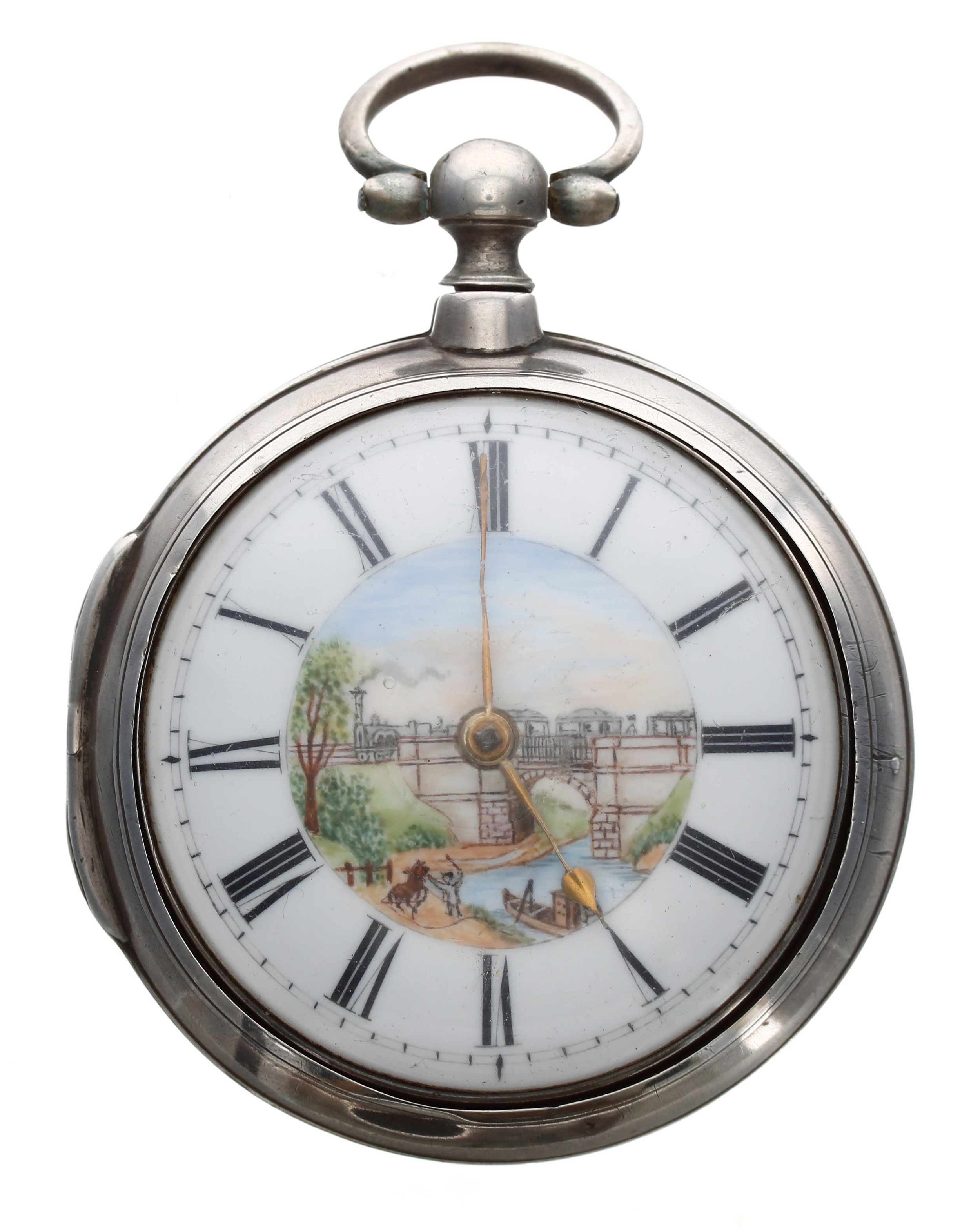 William Baker, London - George III silver pair cased verge pocket watch, London 1805, signed fusee - Image 2 of 6