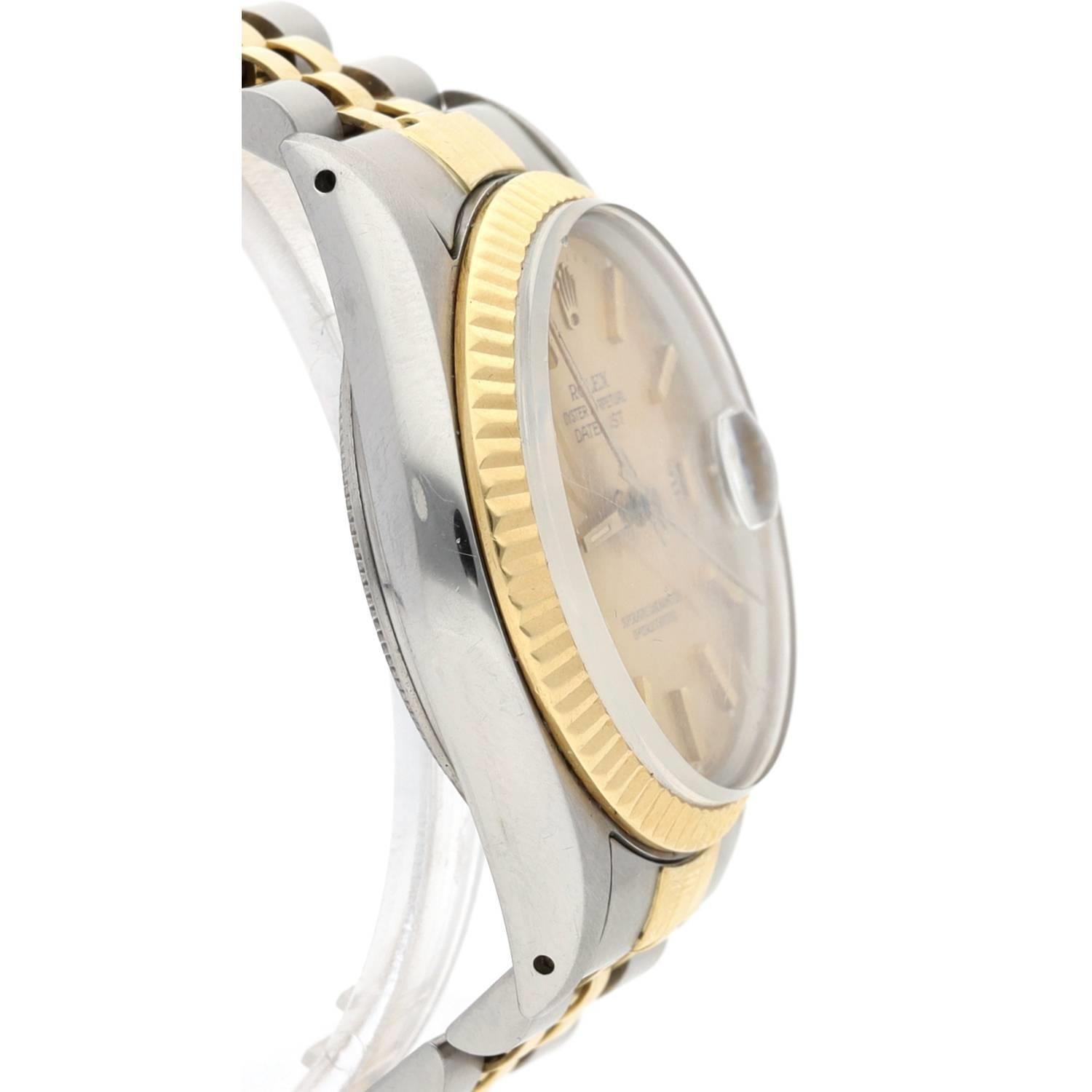 Rolex Oyster Perpetual Datejust gold and stainless steel gentleman's wristwatch, reference no. - Image 3 of 5