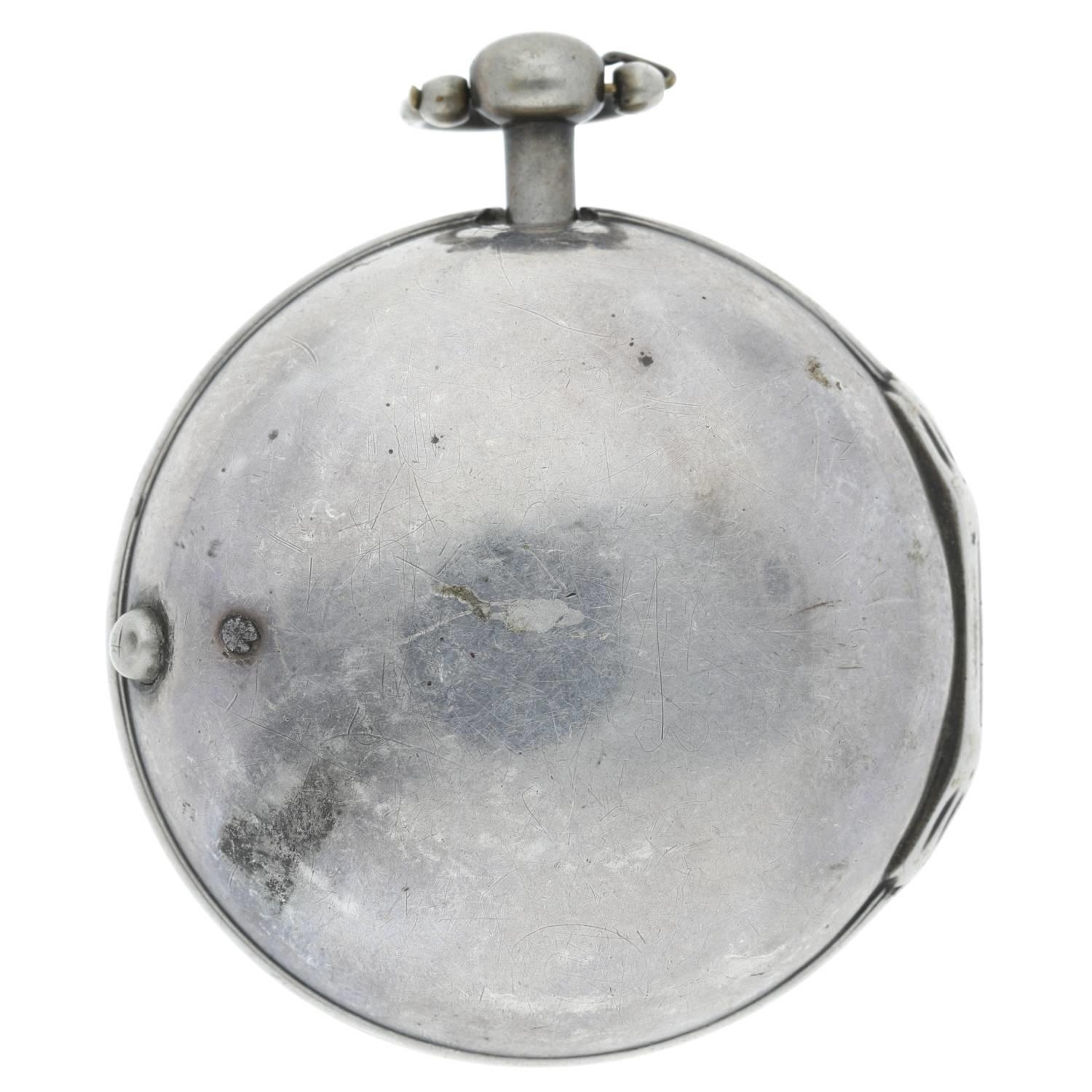 Jas Sibley, London - English 18th century silver pair cased verge pocket watch, signed fusee - Bild 5 aus 7