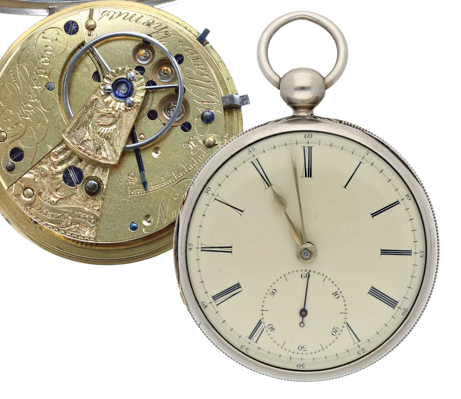 William Thomas, Liverpool - William IV silver detached lever pocket watch, Chester 1836, signed