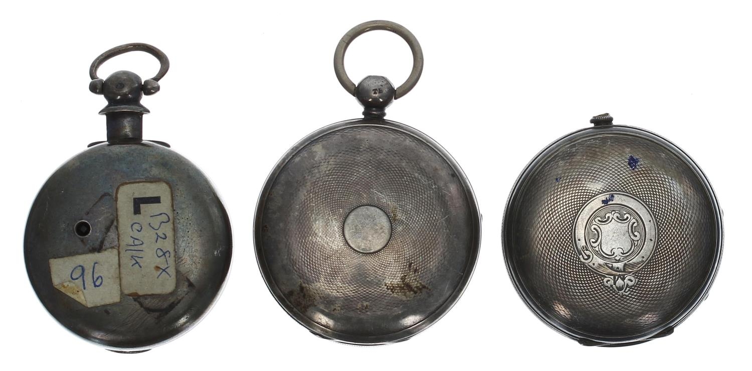 Two silver fusee lever pocket watches for repair, makers J.W. Benson, London; Scott, Kendal; - Image 2 of 2