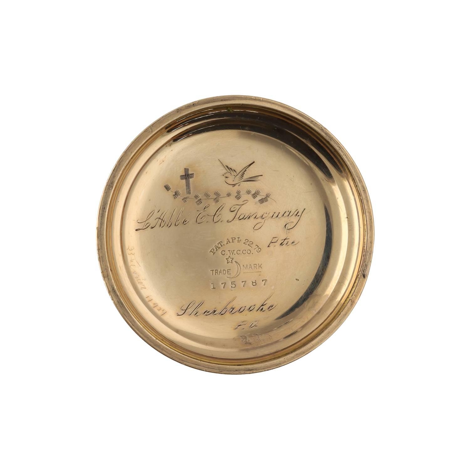 American Waltham 'Sterling' gold plated lever pocket watch, circa 1907, serial no. 16269173, - Image 4 of 4