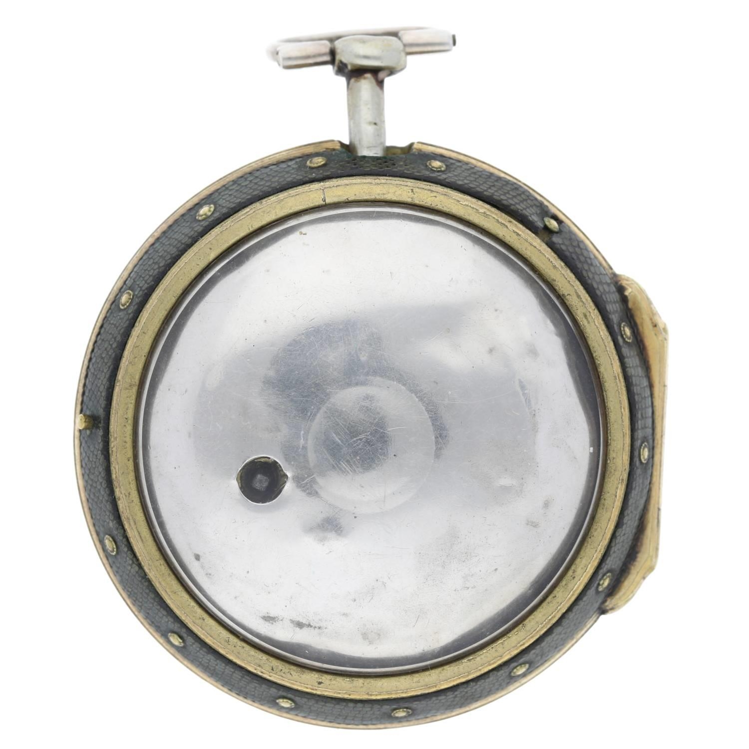 George Clarke, London - mid-18th century silver pair cased verge pocket watch made for the Turkish - Image 9 of 10