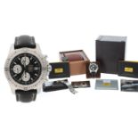 Breitling Colt Chronometre Chronograph automatic stainless steel gentleman's wristwatch, reference