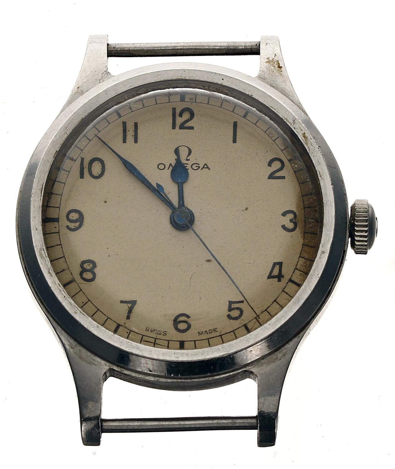 Omega British Military R.A.F. Pilot's wristwatch, serial no. 9818629, circa 1956, signed circular