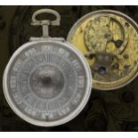 Gorsuch, Salop - English early 18th century silver 'mock pendulum' verge pocket watch, signed deep