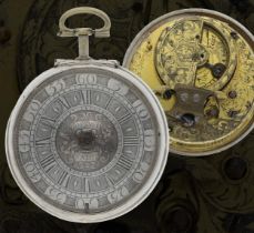 Gorsuch, Salop - English early 18th century silver 'mock pendulum' verge pocket watch, signed deep
