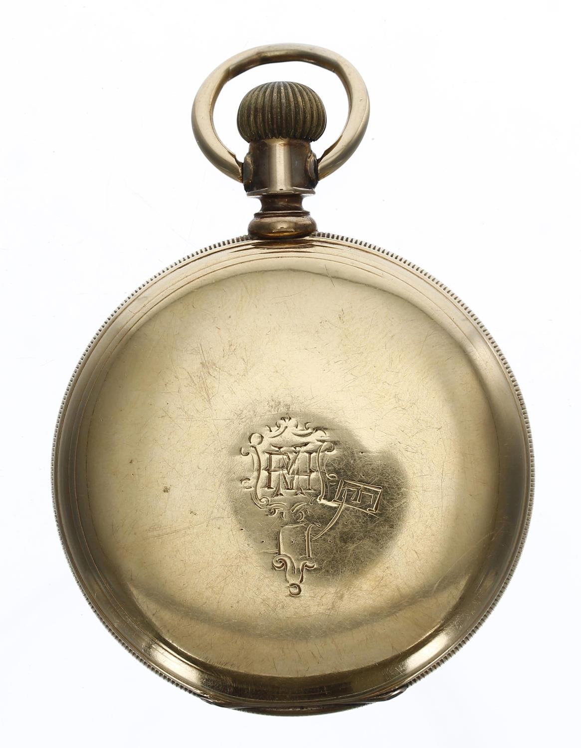 American Waltham 'Riverside' 18ct lever set hunter pocket watch, circa 1886, serial no. 3190461, - Image 4 of 5