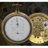 Pistor, Leadenhall Street - late 18th century English 'Doctors' gilt metal verge pocket watch,