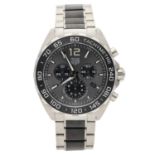 Tag Heuer Formula 1 Chronograph stainless steel and ceramic gentleman's wristwatch, reference no.