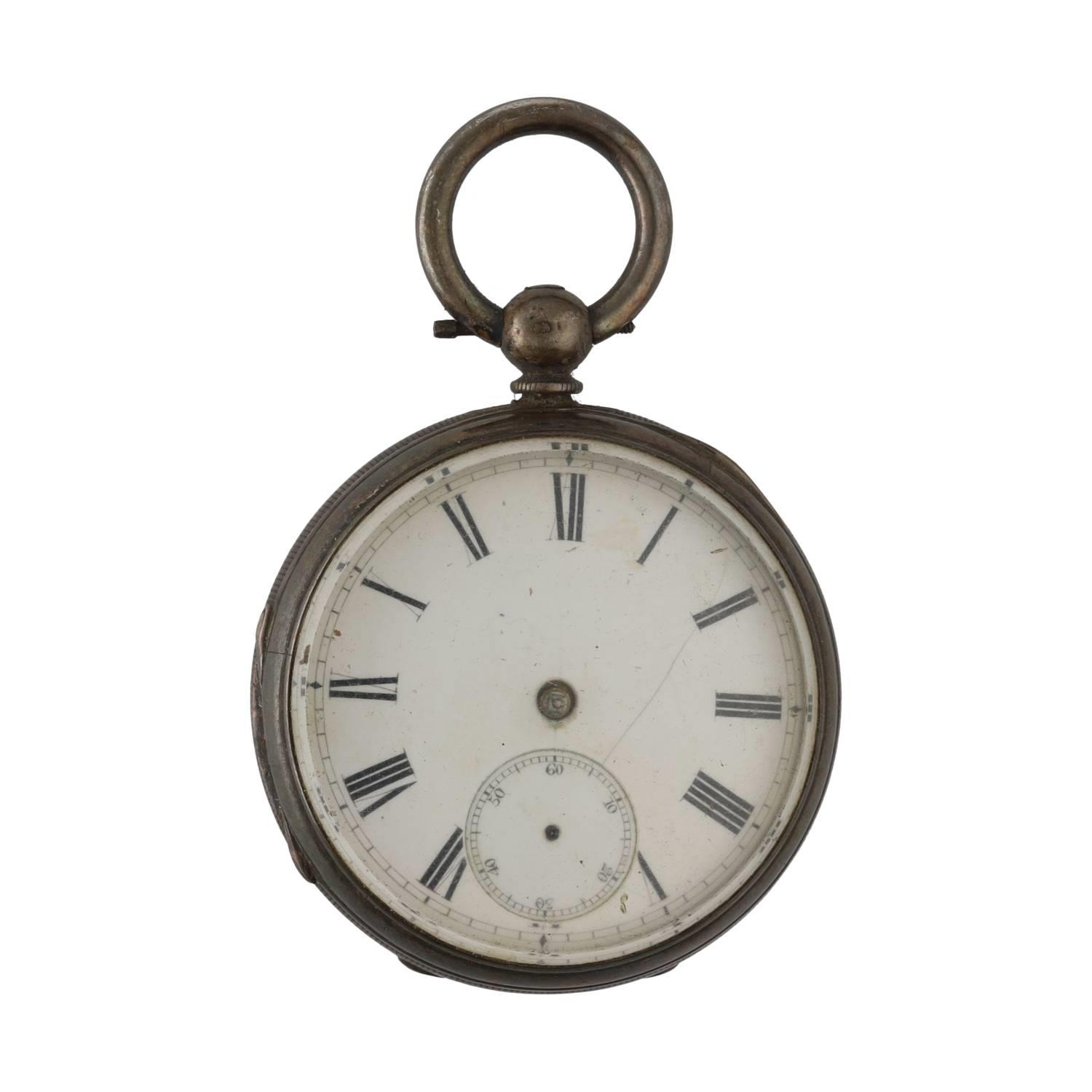 C. Lange, London - Victorian silver fusee lever pocket watch, London 1873, the movement signed C. - Image 2 of 4
