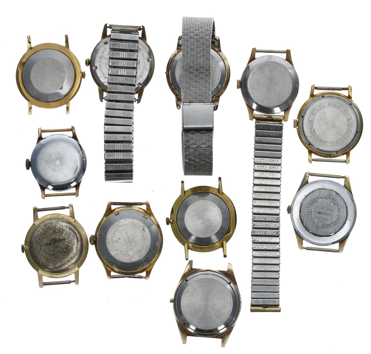 Quantity of gold plated wristwatches principally for repair to include four Sekonda, Smiths - Image 2 of 2