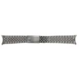 Rolex USA stainless steel gentleman's wristwatch bracelet, with 455B end links, 6.5" long approx