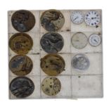 Quantity of assorted pocket and wristwatch movements to include Rolex and Smiths De Luxe