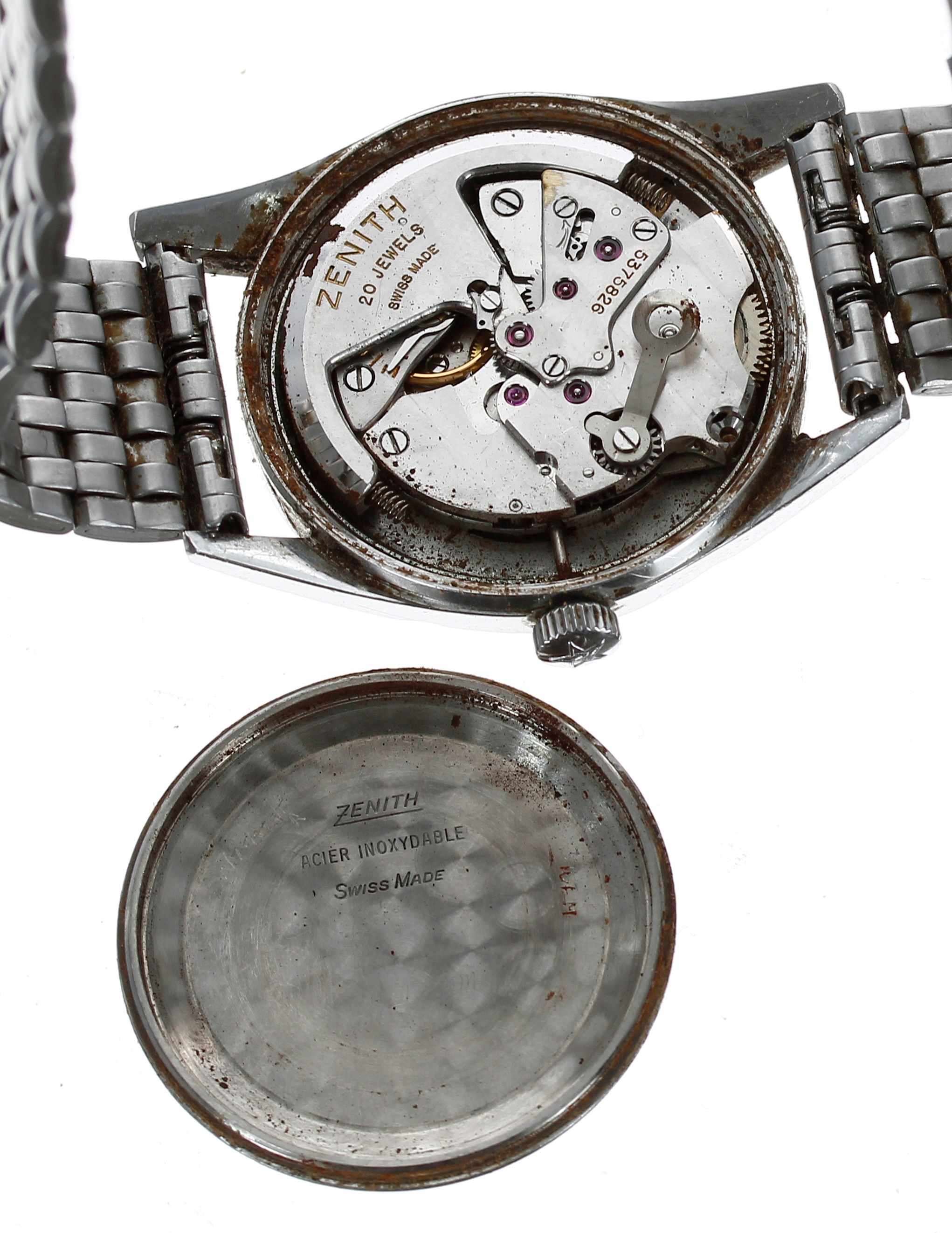 Zenith 'bumper' automatic stainless steel gentleman's wristwatch, serial no. 5375xxx, case no. - Bild 3 aus 3