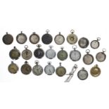 Quantity of chrome cased pocket watches for repair/spares to include Smiths Empire, Wesclox '