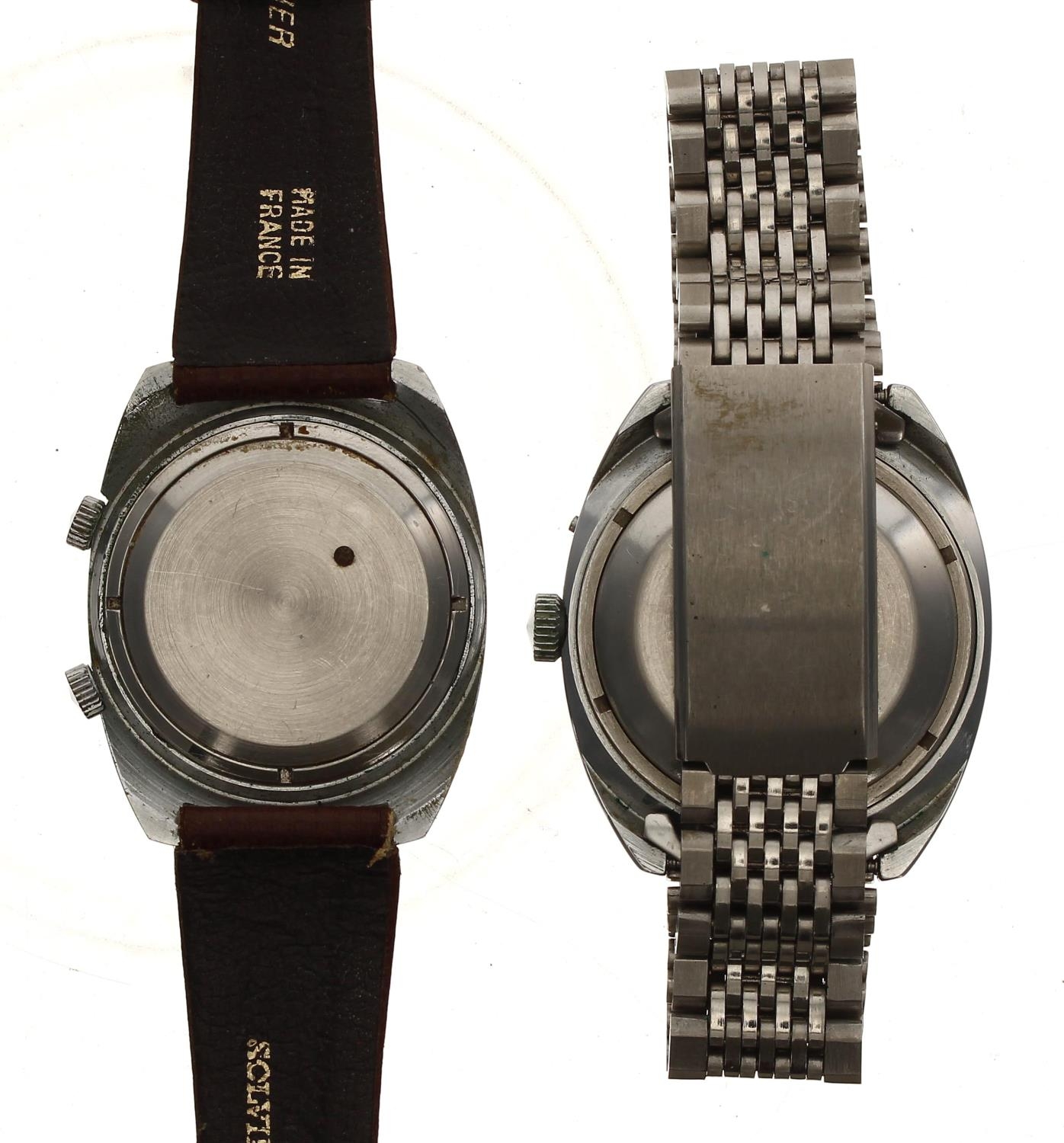Sekonda automatic gentleman's wristwatch, silvered dial with dot hour markers, outer minute - Image 2 of 2