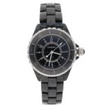 Chanel J12 black ceramic lady's wristwatch, reference no. H0682, serial no. YR99xxx, circa 2001,