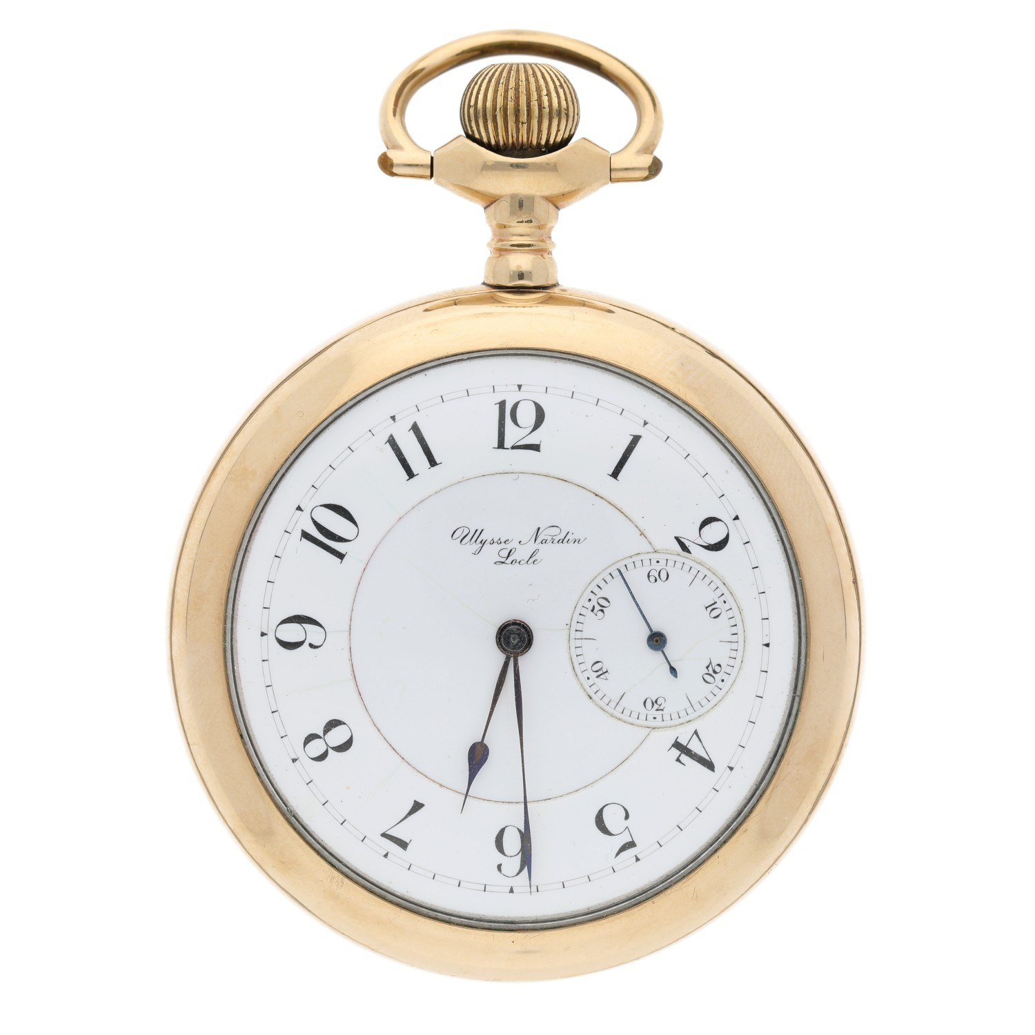 Ulysse Nardin, Locke - Swiss gold plated lever set pocket watch, signed movement, no. 6742, with - Image 2 of 4