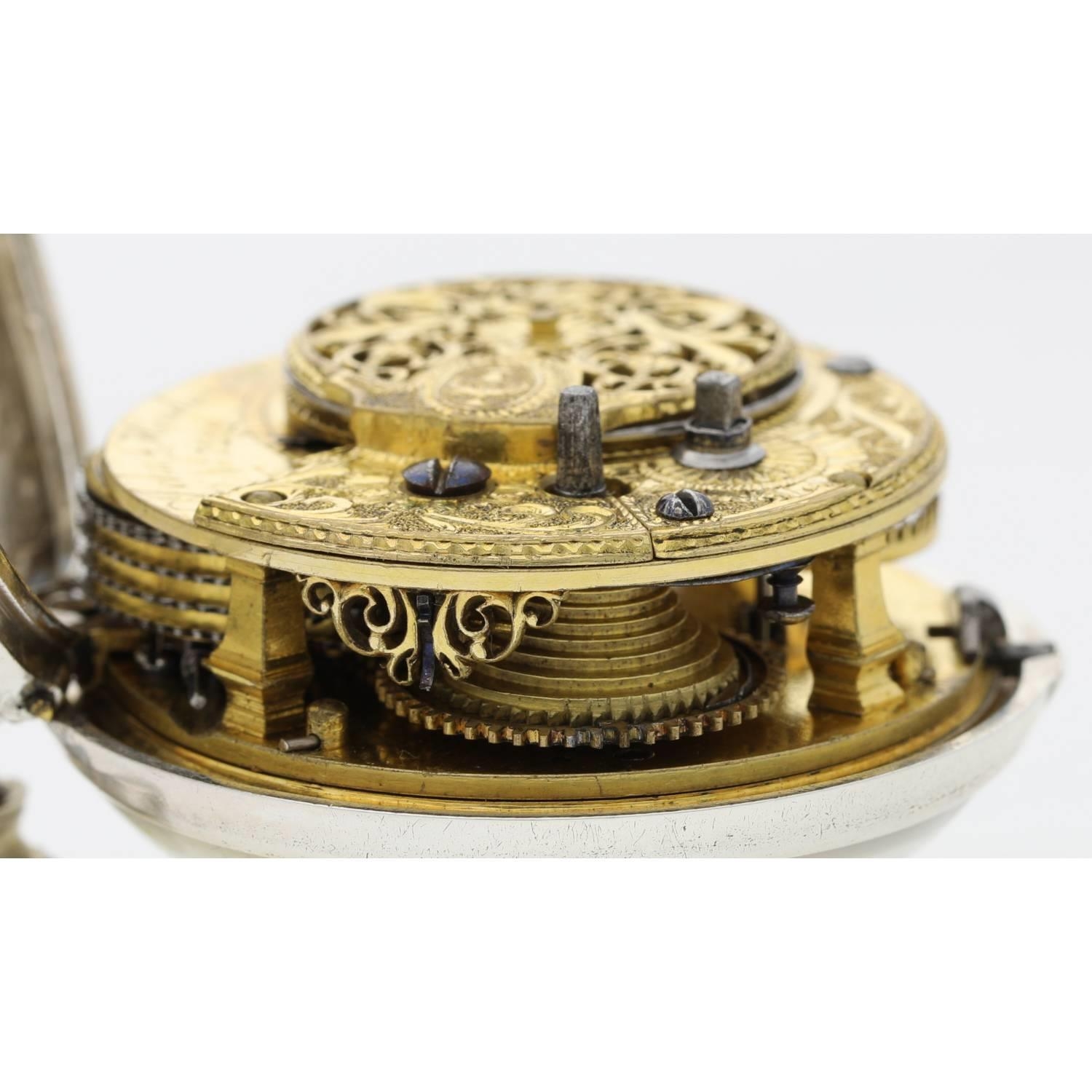 John Hondun, London - English 18th century silver pair cased verge pocket watch, London 1780, signed - Image 5 of 10