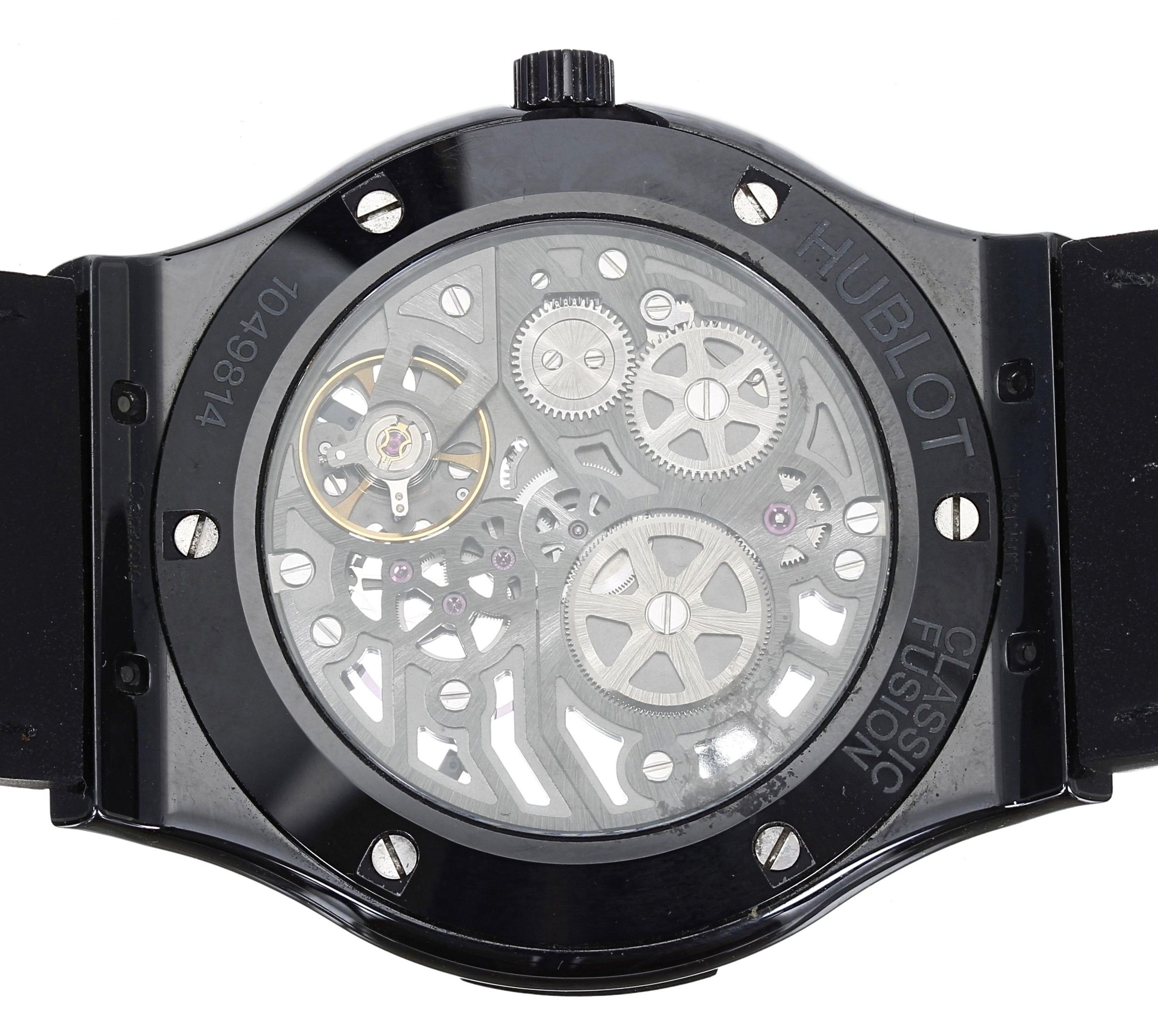 Hublot Classic Fusion Ultra-Thin Skeleton ceramic gentleman's wristwatch, reference no. 515.CM - Bild 5 aus 6