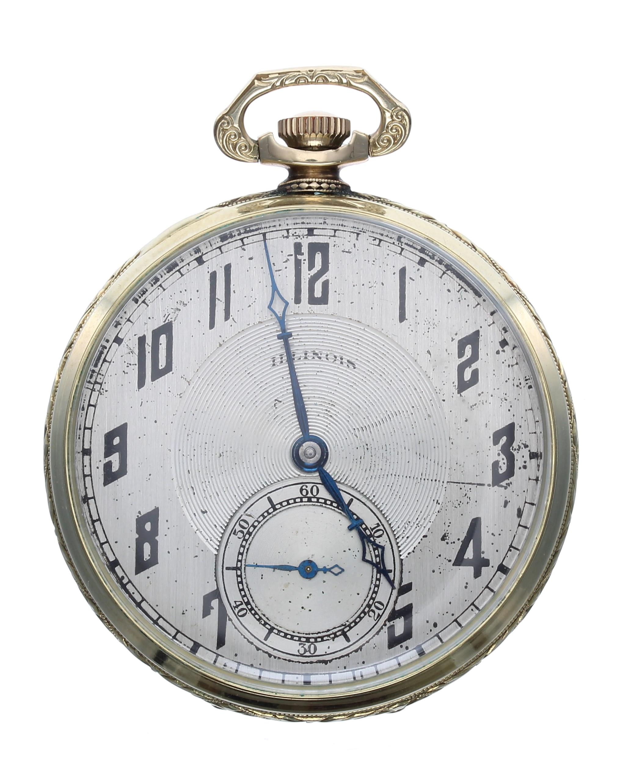 Illinois Watch Co. 'The Autocrat' 14k gold filled lever dress pocket watch, circa 1924, signed 17 - Image 2 of 4