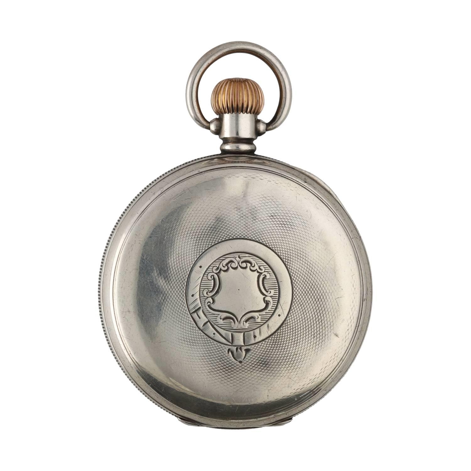 American Waltham 'Traveler' silver lever pocket watch, circa 1912, serial no. 18779288, signed - Image 3 of 3
