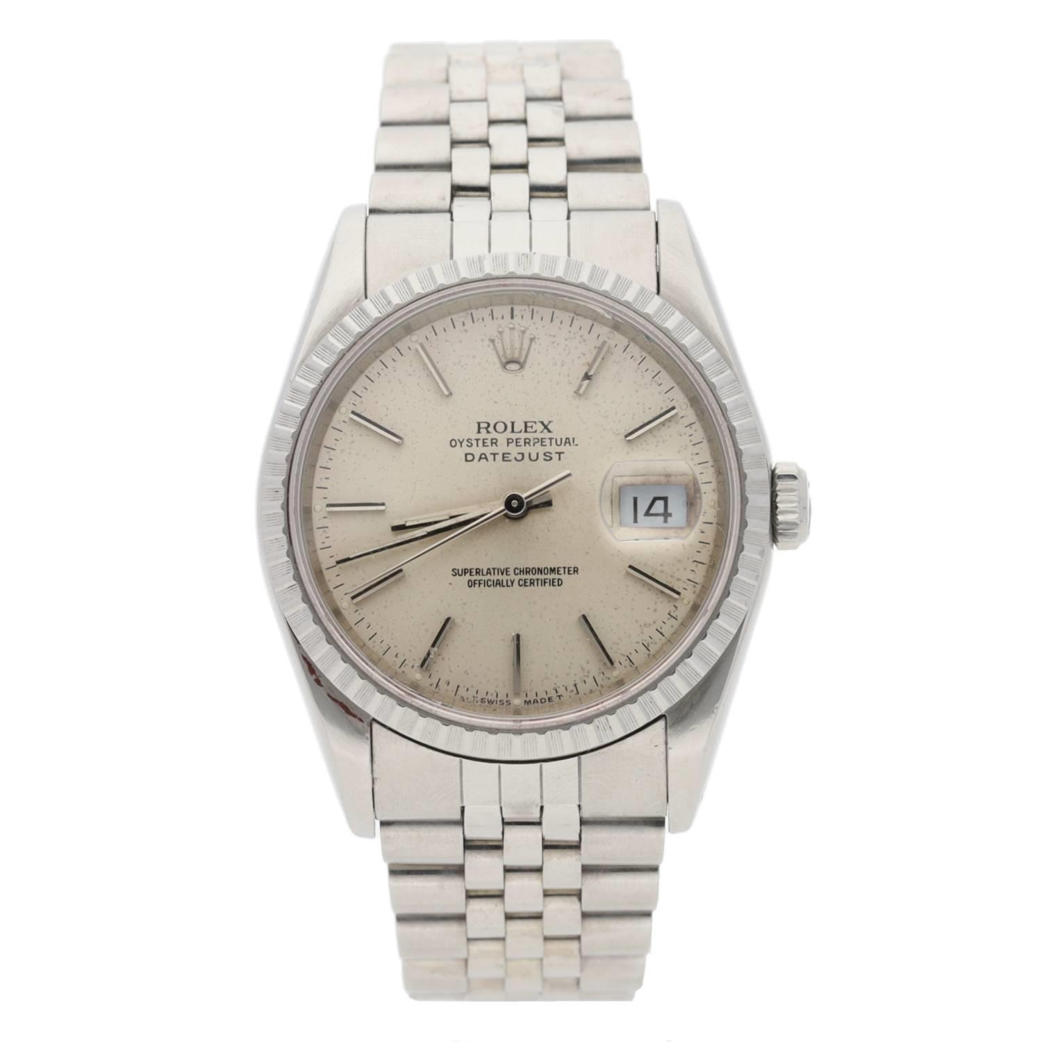 Rolex Oyster Perpetual Datejust stainless steel gentleman's wristwatch, reference no. 16220,