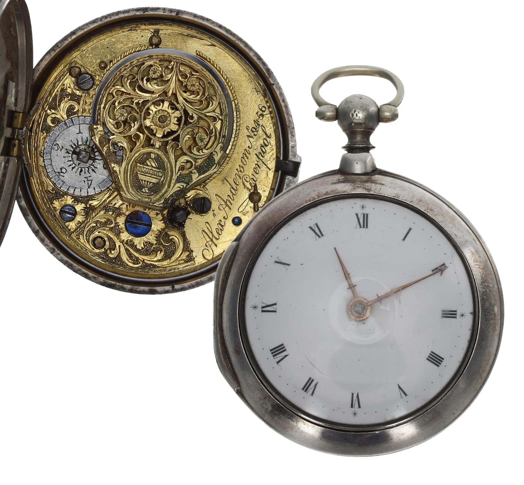 Alex’nd Anderson, Liverpool - English 18th century verge pair cased pocket watch, London 1794,