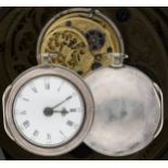 D. Edmonds, Liverpool - George III silver pair cased verge pocket watch, London 1780, signed fusee