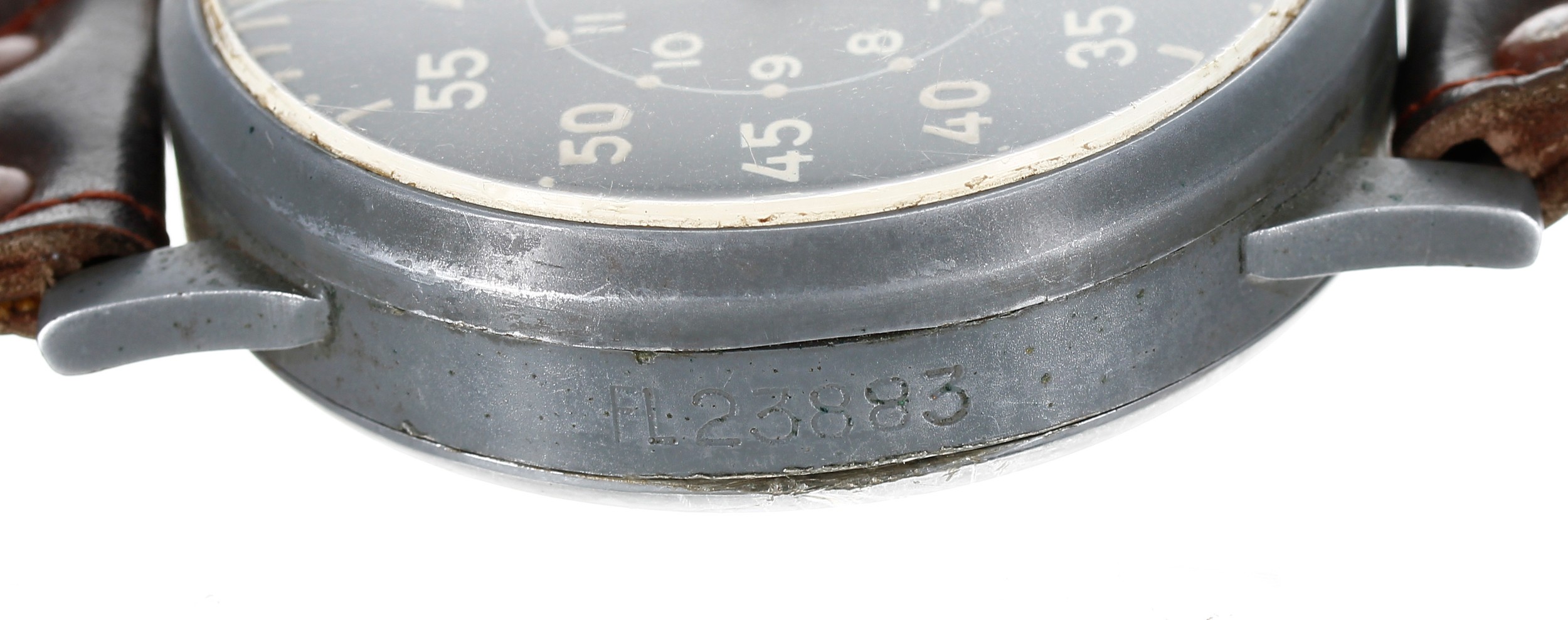 Laco German WWII Military Luftwaffe 'B.Uhr' pilots/navigators watch, reference no. 127-560B, case - Image 5 of 6