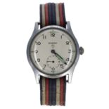 Moeris WWII British Military Army issue mid-size nickel and stainless steel gentleman's