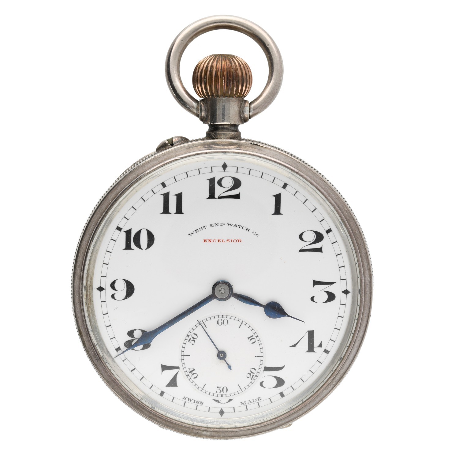West End Watch Co. 'Excelsior' silver (0.925) lever pocket watch, Longines cal. 19.96 signed - Image 2 of 4