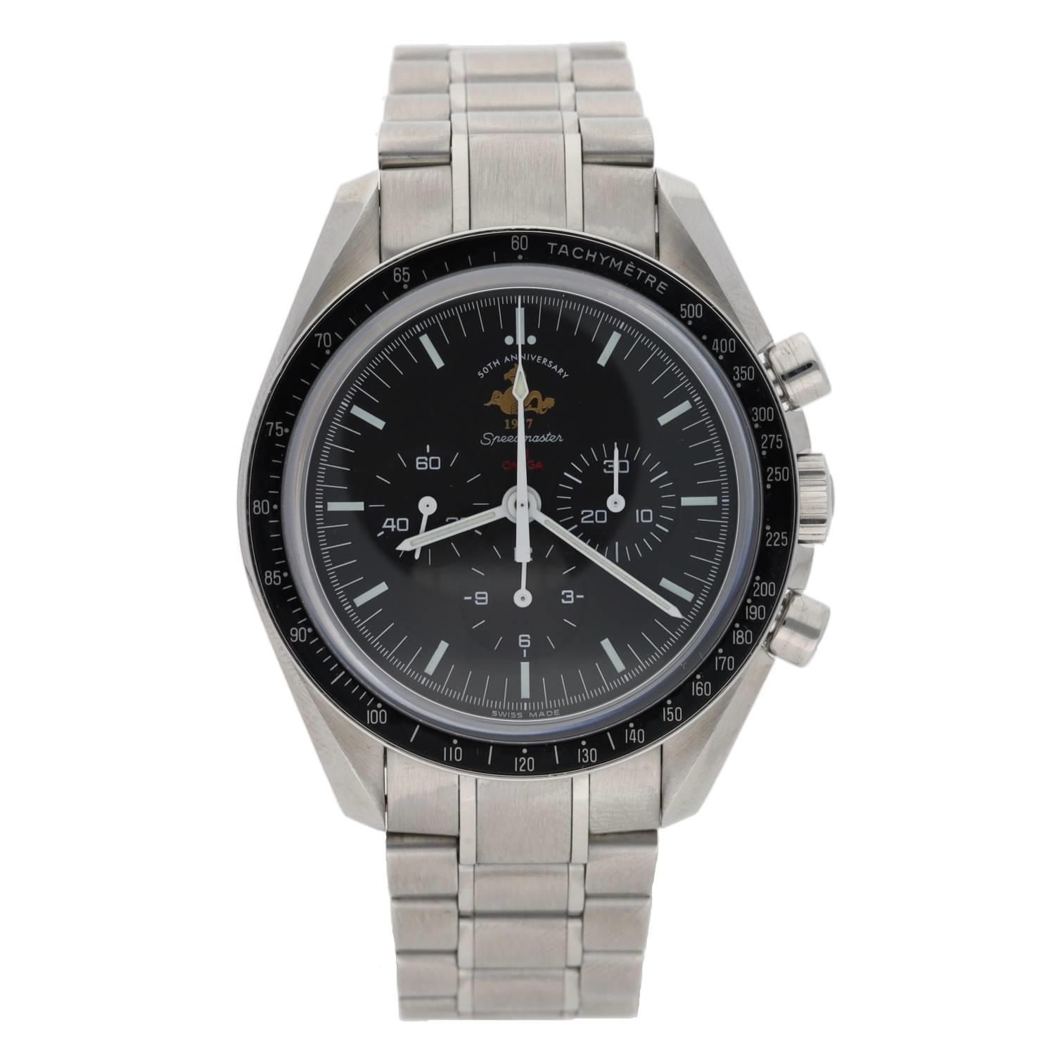 Omega Speedmaster Moon '50th Anniversary Limited Series' Chronograph stainless steel gentleman's - Image 2 of 7