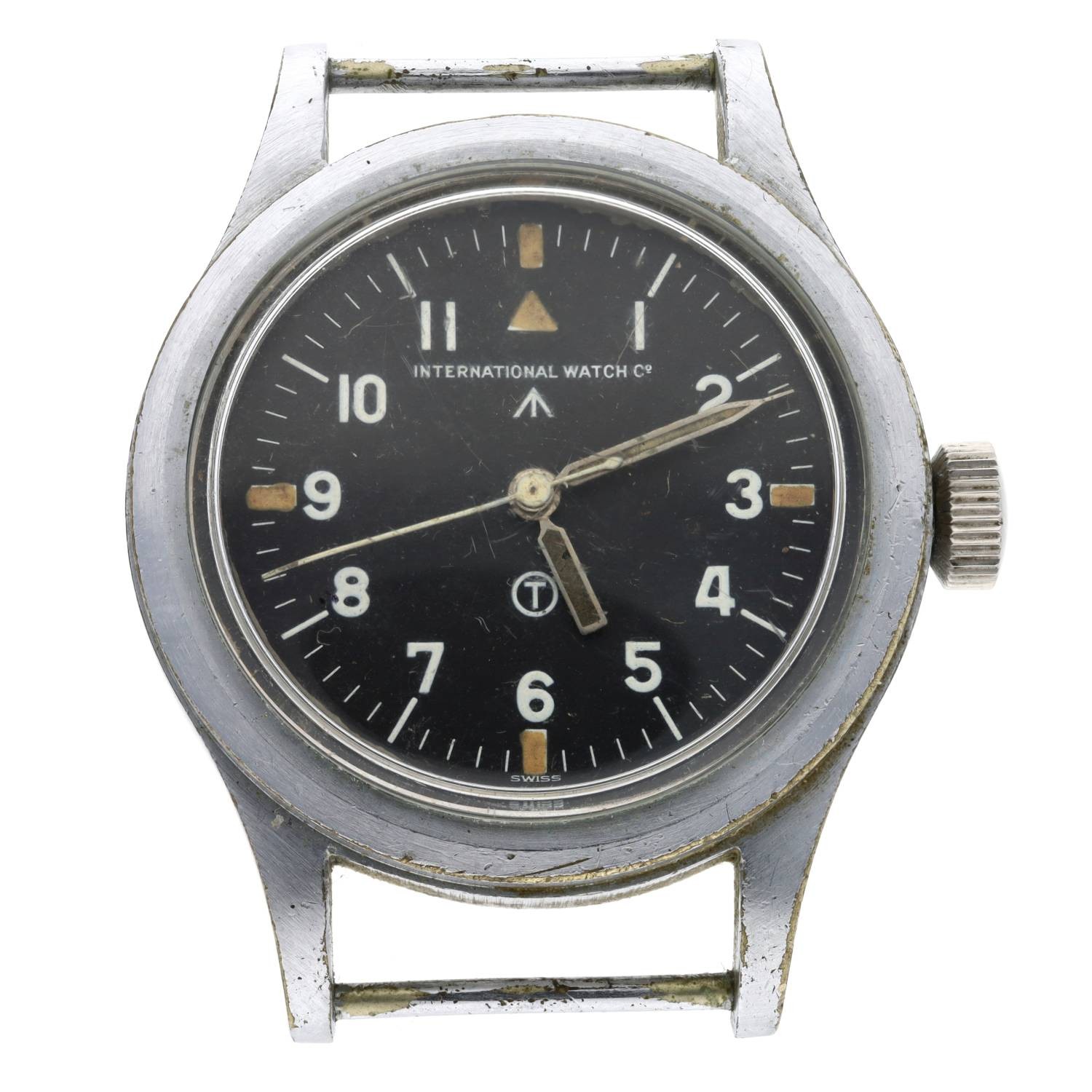 British Military issue nickel and stainless steel gentleman's wristwatch, International Watch Co. (