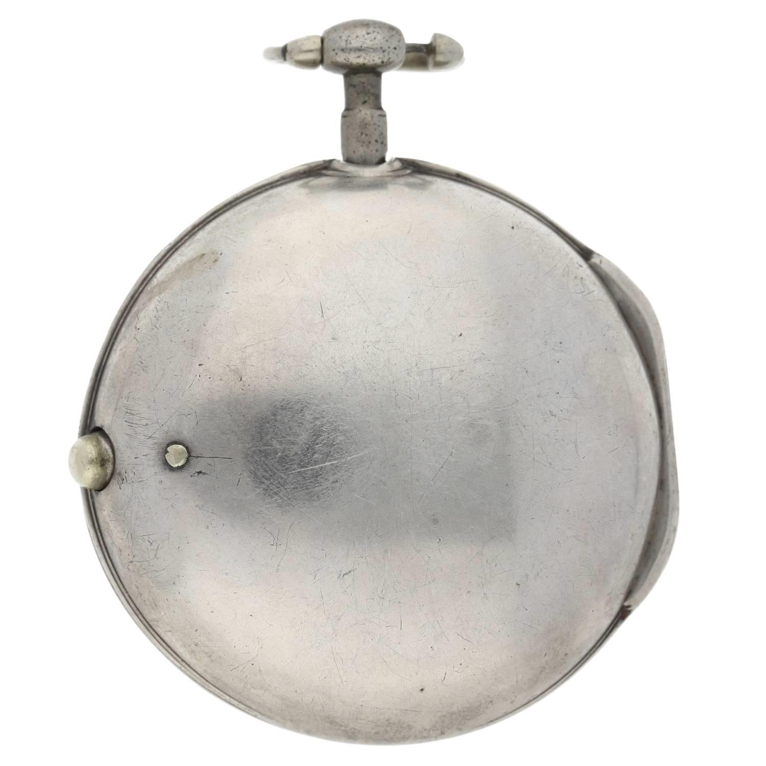 Jno. Stillas, London - English 18th century silver pair cased verge pocket watch, London 1771, - Bild 8 aus 10