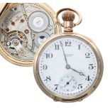 American Waltham gold plated lever pocket watch, circa 1918, signed 17 jewel movement, no. 21373915,